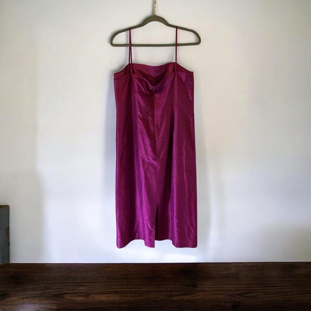Vintage 90s Harold’s Purple Silk Slip Dress – Y2K Spaghetti Strap – Size 12 - Picture 4 of 5